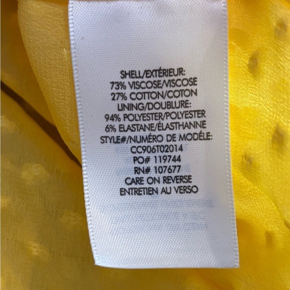 ALICE + OLIVIA Yellow Boho Short Swiss Dot Sleeve Julius Ruffle Sleeve Blouse S - Picture 8 of 15